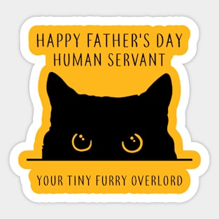 Cat Dad Father Day Overlord Sticker